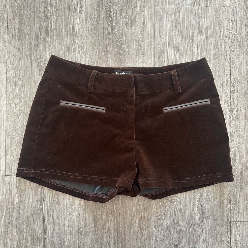 LIKE NEW Boohoo Velvour Micro Shorts